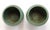 Pair of Vintage Mint Green Ceramic Planters on Wrapped Wood Stands For Sale - Image 13 of 17