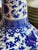 Ceramic Chinese Blue and White Donut Vase For Sale - Image 7 of 10