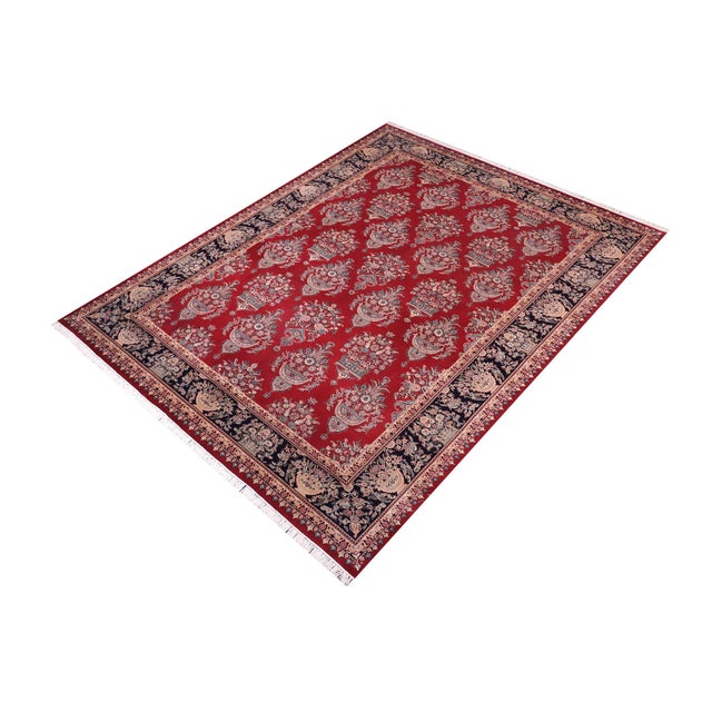 Designed with mesmerizing intricacy and gorgeous color palette, this hand-knotted masterpiece demonstrates the beauty and...