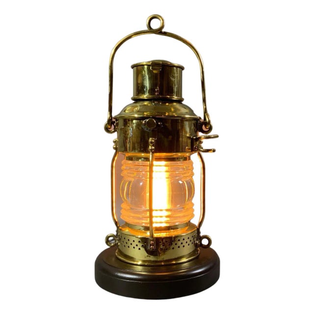 Antique Ships Anchor Lantern by French Maker For Sale