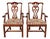 Henredon Georgian Carved Mahogany Armchairs, Pair For Sale