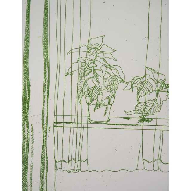 Gudrun Van Leitner, Bouquet of Tulips at the Window, Original Etching For Sale - Image 5 of 9