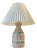 Italian Modern Table Lamp in Ceramic with Green Stripes, 1970s For Sale