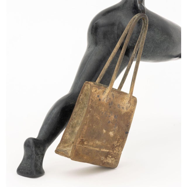 Francoise Abraham "Shopping" Bronze Sculpture For Sale - Image 10 of 14