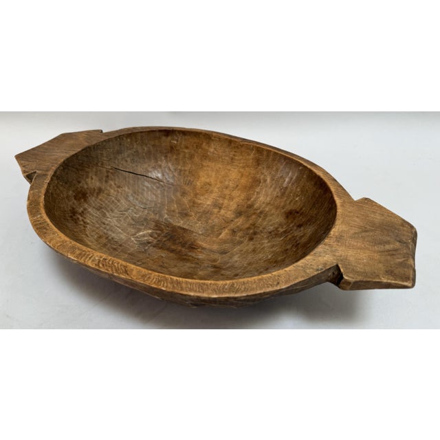 19th Century Hand-Carved Italian Chestnut Bowl For Sale - Image 4 of 8
