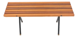 Metal and Wood Bench, 1950s