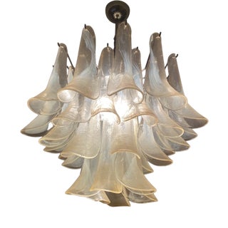 Murano Glass Tongue Chandelier by Venini for La Murrina, Italy, 1970s For Sale