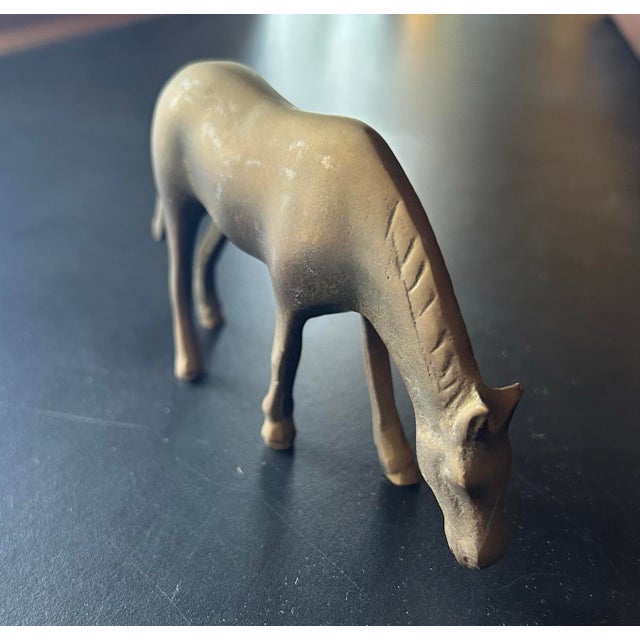 Early 21st Century Vintage Cast Metal Horse For Sale - Image 5 of 6