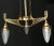 Stunning Art Nouveau chandelier from Vienna around 1900. The fine shaped, polished solid brass mounting shows the typical...