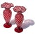 Glass Vintage Murano AVeM Swirling Ruby Red Clear Stripes Italian Art Glass Ruffle Rim Footed Flower Vase For Sale - Image 7 of 8