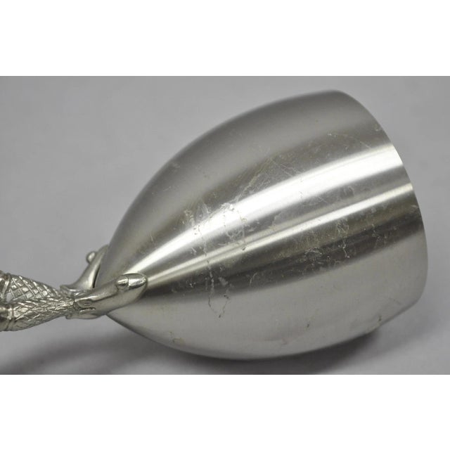 Vintage Royal Order of Jesters Figural Pewter Metal Award Goblet Chalice For Sale - Image 13 of 17