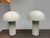 Mid-Century Modern Studio Anansi for Cb2 Enoki Natural Dome Sandstone Table Lamps, Pair For Sale - Image 3 of 12