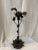 Traditional Vintage Metal Floral Candle Holder For Sale - Image 3 of 10