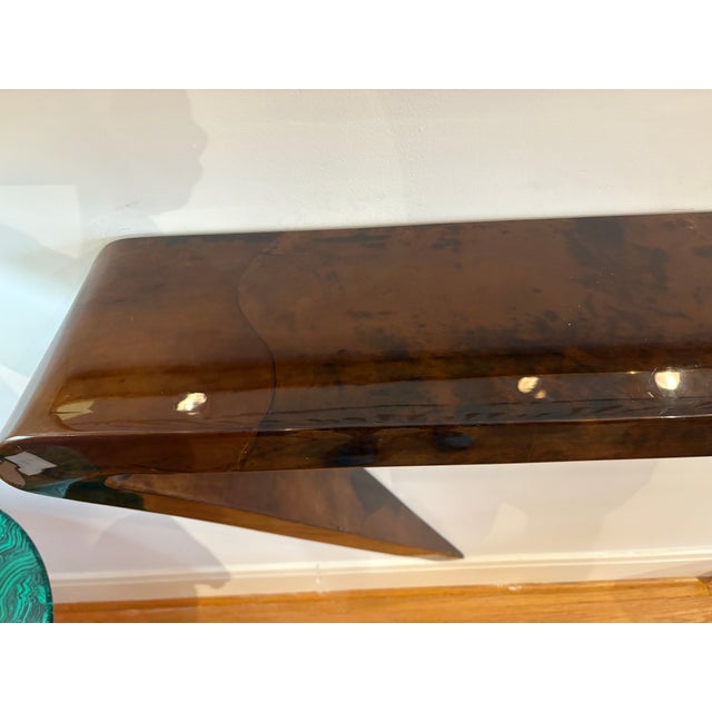1980s Lacquered Goatskin Console Table Designed by Enrique Garcel For Sale In Houston - Image 6 of 12
