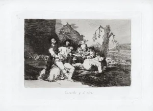 Curarlos y a Otra - Original Etching by Francisco Goya - 1863 1863
