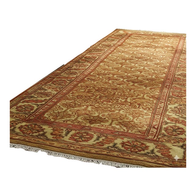 3x8 Giselle Zinnia Brown Floral Traditional Hand Knotted Wool Carpet Rug For Sale
