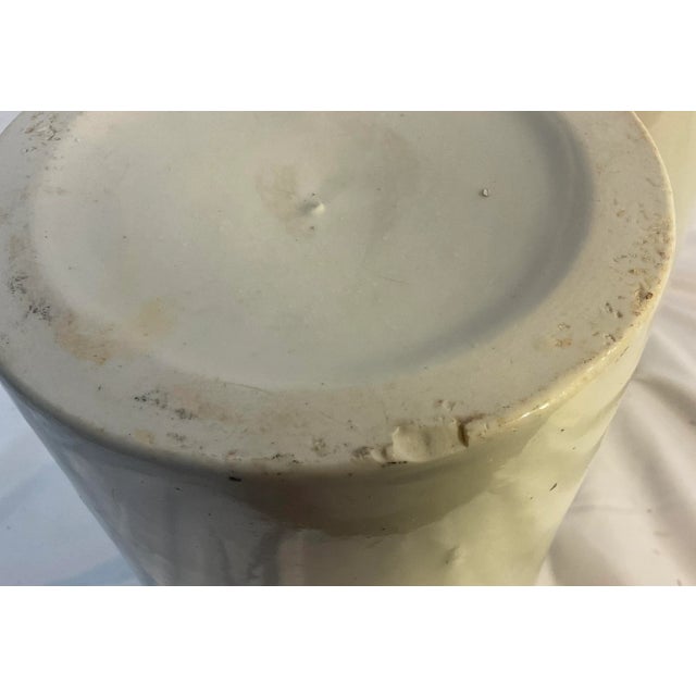 French Country Pair of Vintage Early 20th Century White Ironstone Vases For Sale - Image 3 of 6