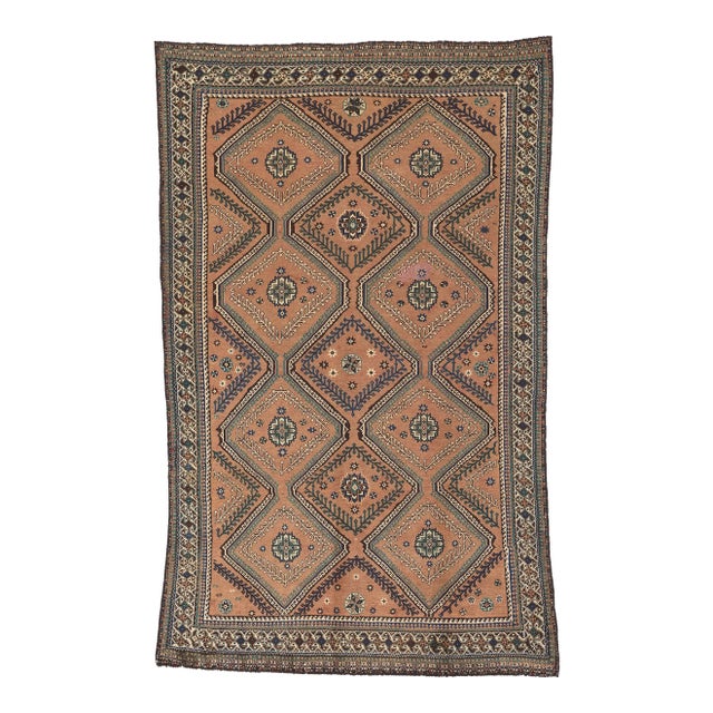 Mid 20th Century Vintage Persian Shiraz Rug - 06'05 X 10'05 For Sale