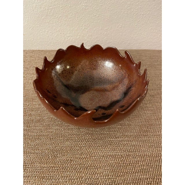 Mid Century Modern Vintage Signed Studio Glazed Pottery Bowl For Sale In Los Angeles - Image 6 of 12
