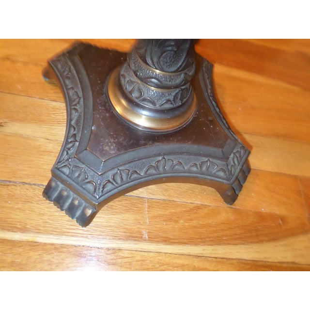 Antique Mannequin French Rare Victorian Very Ornate Bronze Base & Silk Torso For Sale - Image 12 of 17