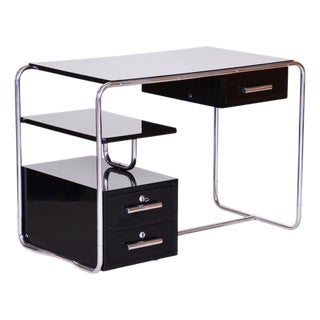 Bauhaus Black Writing Desk, Germany, 1930s For Sale