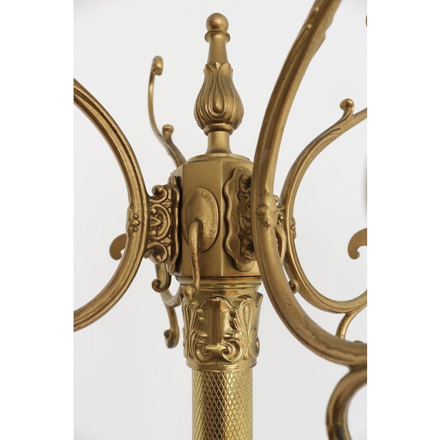 Metal Italian Brass Coat Rack with Rotating Crown, 1960s For Sale - Image 7 of 15