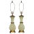 Mid 20th Century Paul Hansen Hollywood Regency Bronze Mounted Vaseline Glass Lamps, Pair For Sale