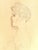Sketched Portrait is a vintage, beautiful, and rare collotype from “Gustav Klimt: Fünfundzwanzig Handzeichnungen”, a...