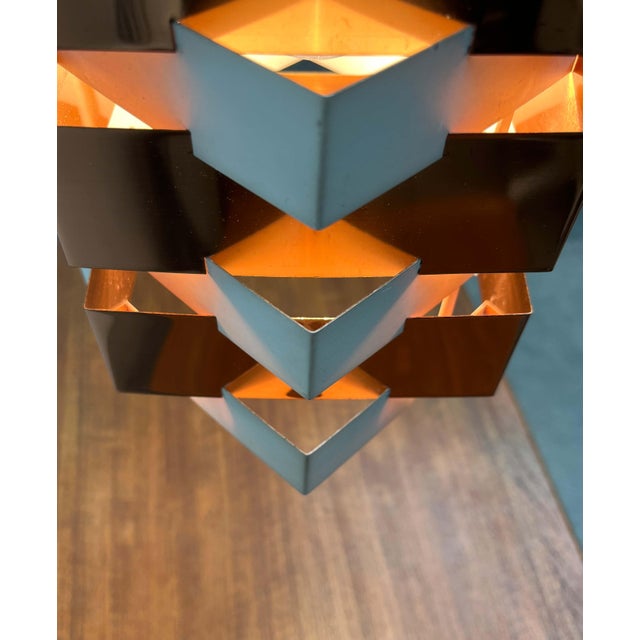 Mid-Century Modern Dutch Star Light Pendant Lamp by J.J.M. Hoogervorst for Anvia, 1960s For Sale - Image 9 of 18