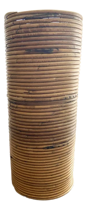 Vintage Italian Pencil Reed Umbrella Stand C. 1960’s