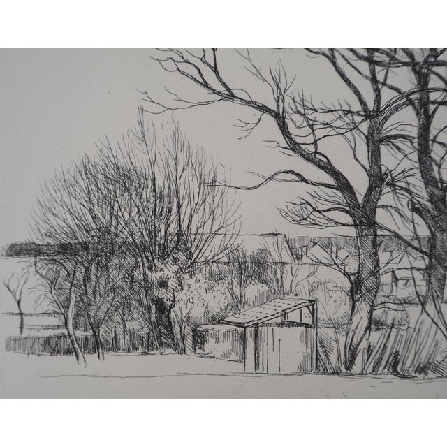 Eugène Corneau, Old Trees, Original Signed Etching, 1946 For Sale - Image 5 of 5
