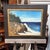 Coast of Maine Seascape. Oil on Board by Irene O’loughlin. Original stained black and gilt wood frame.Titled Bar Harbor...