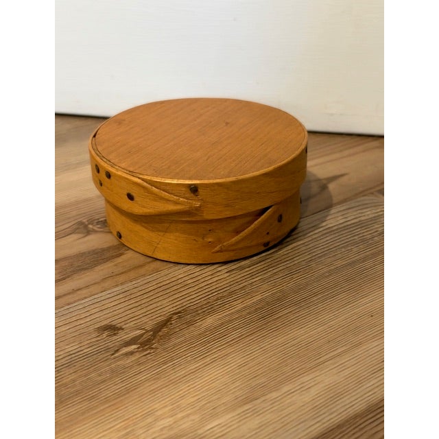 Tan Old Time Wooden Ware Small Primitive Pantry Box For Sale - Image 8 of 8