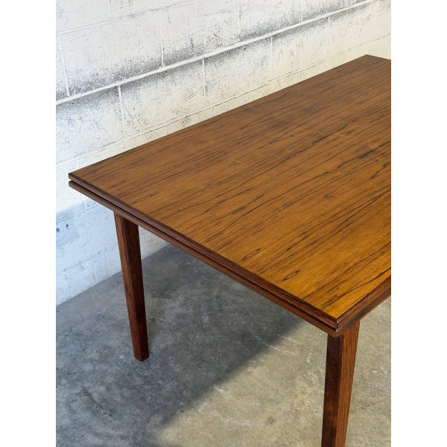 1960s Rosewood Dining Table With Expandable Pull Out Draw Leaves Sejling Skabe Denmark 1960s For Sale - Image 5 of 12