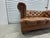 Animal Skin Rare Iconic Vintage Cocheo Brothers Chesterfield Tufted Leather Loveseat Sofa For Sale - Image 7 of 12