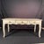 French Provincial French Louis XV White Painted Provincial Bureau Plat Desk With Six Drawers For Sale - Image 3 of 15