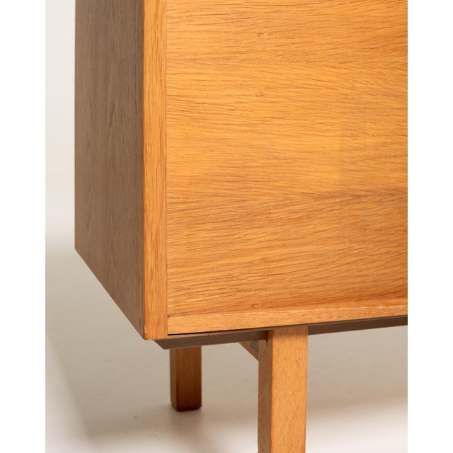 Brown Oak Compact Sideboard from AB Kinnarps, Sweden, 1960s For Sale - Image 8 of 12
