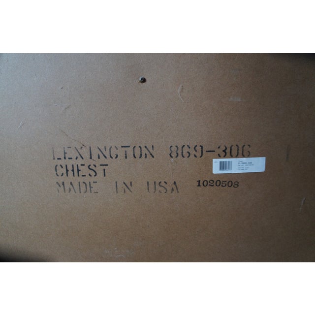 Vintage Lexington French Louis Philippe Style Cherry Finished Tallboy Dresser For Sale - Image 9 of 17