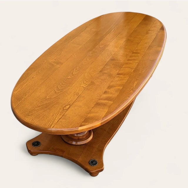 Vintage Mid-Century Maple "Surfboard" Pedestal Coffee Table, 1970s For Sale - Image 9 of 9