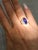 4.21 Ct Gubelin/Gia Certified Nh Color Change Sapphire & Diamond Ring Size 6.5 For Sale - Image 4 of 12