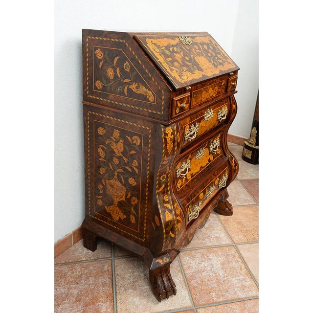 Antique Dutch Bureau in Wood, Early 19th Century For Sale - Image 5 of 7