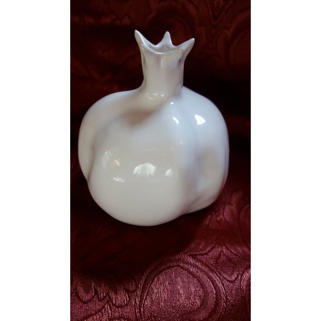 White porcelain small vase/container or just visual pleasure. Sculptured by hand --- voluptuous deep natural-looking...