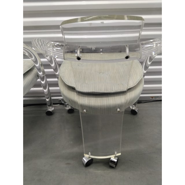1970s Charles Hollis Jones Acrylic Chairs For Sale - Image 5 of 11