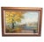 This evocative mid-20th-century original oil painting on canvas captures a serene, nostalgic pastoral scene set against...