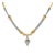 Heart Diamond Gold Pendant 14k Two Tone Bone Link Necklace For Sale
