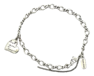 Mid 20th Century James Avery Sterling Silver Heart Charm Bracelet