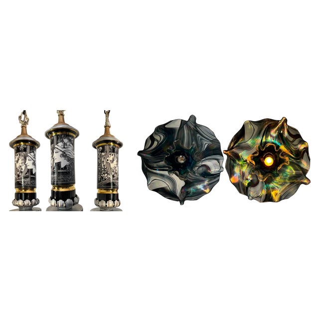 Mid 20th Century Hollohaza Porcelain Pendant Light For Sale - Image 17 of 18