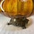 Mid-Century Modern Vintage Mid Century Modern Amber Glass Table Lamp For Sale - Image 3 of 6