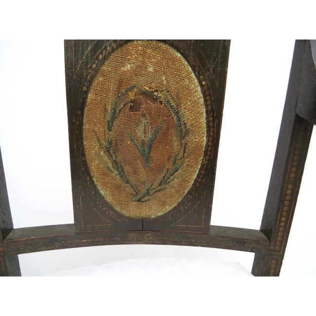 Hepplewhite Hepplewhite Painted Arm Chairs c 1790 CH.1086 - a Pair For Sale - Image 3 of 10