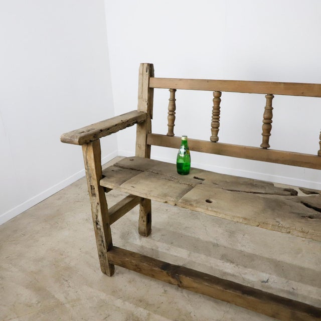 Early 19th Century Giant Colonial Church Bench For Sale - Image 11 of 18